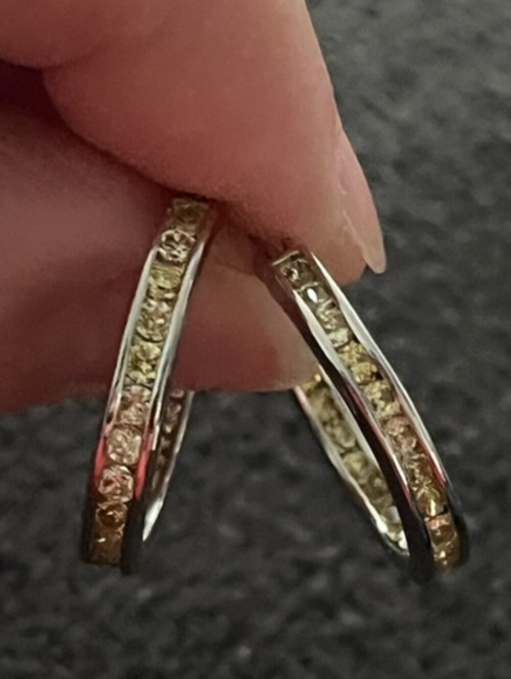Crystal Inside Out Hoop Earrings